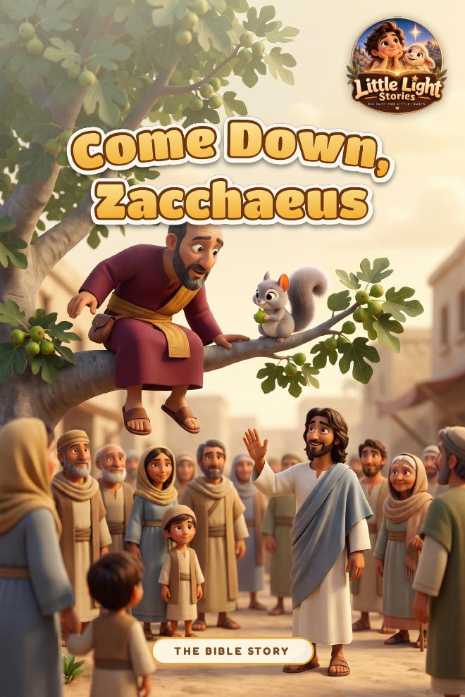 Come Down Zacchaeus – Little Light Stories digital picture book cover